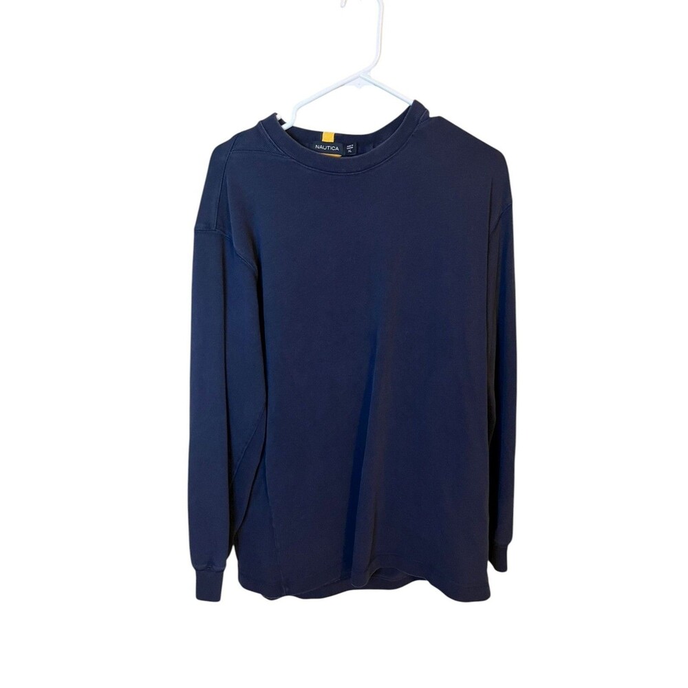 Nautica Men's XL Crewneck Sweater Navy Blue Long Sleeve Crewneck Pullover